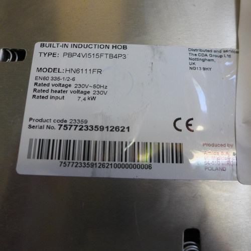 4141 - CDA 4 Zone Induction Hob - Model PBP4V1515FTB4P3 (463-206) *This lot is subject to VAT