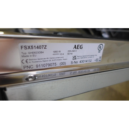 4142 - AEG Fully Integrated Slimline Sliding Hinge Dishwasher ( Legs Incomplete) - Model FSX51407Z, Origina... 