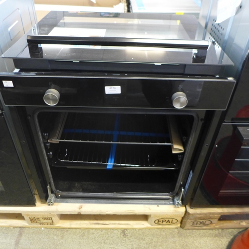 4174 - Viceroy Single Oven with EcoSteam (Door Requires Attention) - model no. - WROV60BK, Original RRP £31... 