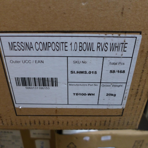 4195 - Messina Composite 1.0 Bowl RVS Sink (463-47) *This lot is subject to Vat