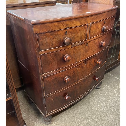 127 - A Victorian mahogany bow front chest of drawers