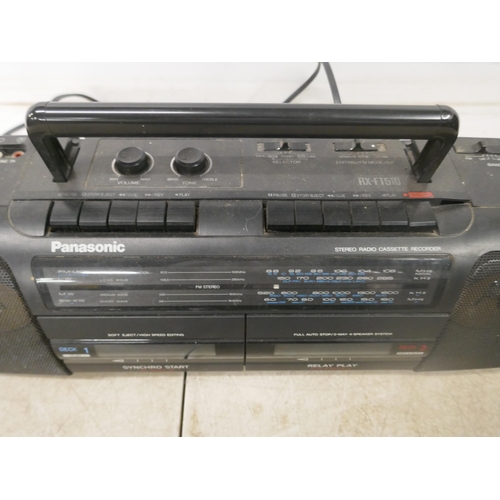 5111 - A Pure One Classic digital radio and a Panasonic RX FT510 cassette radio, a Roberts CD9959 MP3 CD pl... 