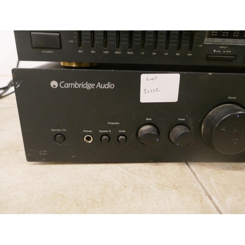 5111C - A quantity of stereo equipment including a Cambridge Audio Azur 540A integrated amplifier, a JVC KD-... 