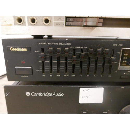 5111C - A quantity of stereo equipment including a Cambridge Audio Azur 540A integrated amplifier, a JVC KD-... 