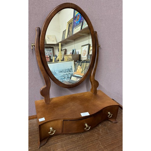 310 - A mahogany toilet mirror