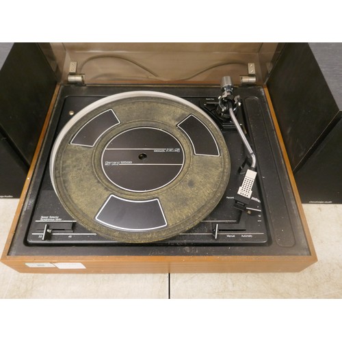 5104 - A Garrard 125SB belt driven synchronous motor record player with speed selector and a pair of Cambri... 