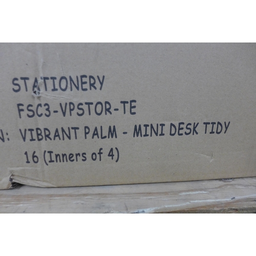 5257 - 16 x Vibrant Palm mini desk tidies  * This lot is subject to VAT