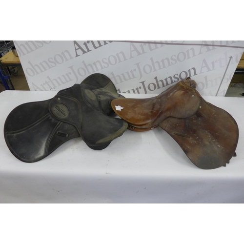 5292 - Two horse riding saddles including Thorowgood