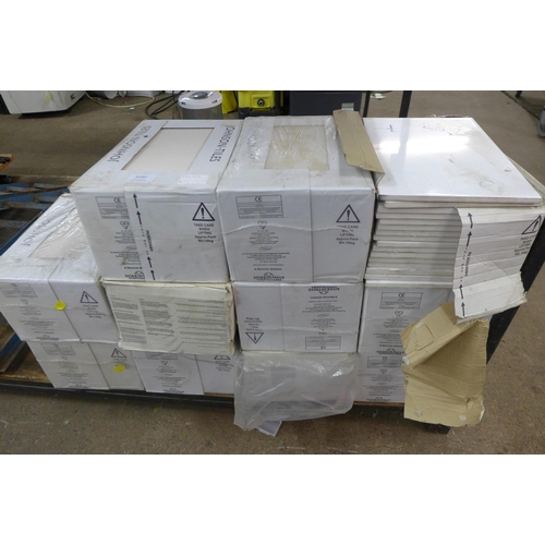 5330 - Eleven boxes of Johnson Tiles pure white 30 x 20cm glazed wall tiles