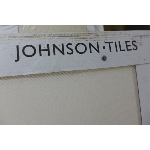 5330 - Eleven boxes of Johnson Tiles pure white 30 x 20cm glazed wall tiles