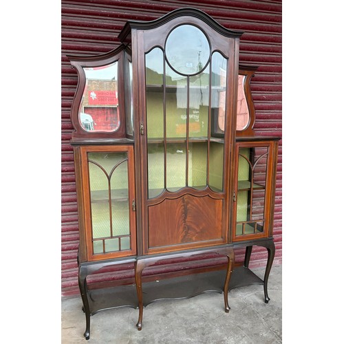 120 - An Edward VII inlaid mahogany display cabinet