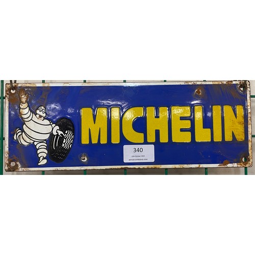 340 - A Michelin enamelled metal advertising sign