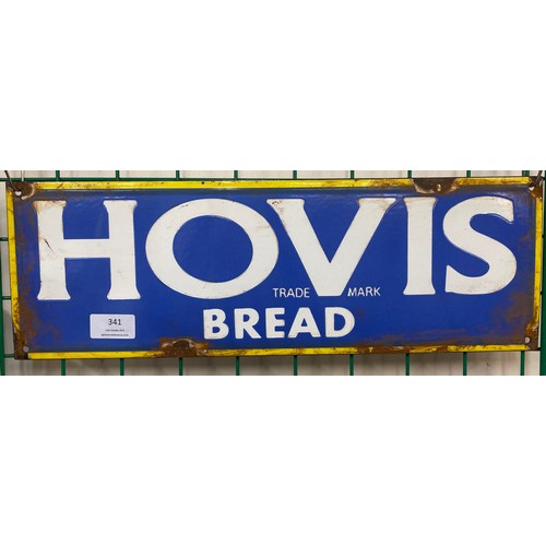 341 - A Hovis enamelled metal advertising sign