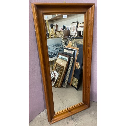 378 - A large pine framed mirror