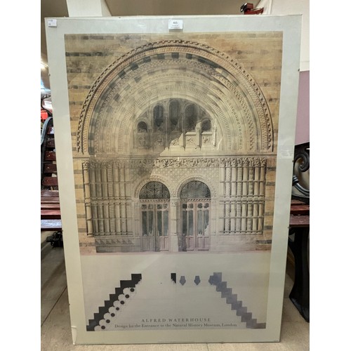 405 - An Alfred Waterhouse exhibition poster, in clip frame