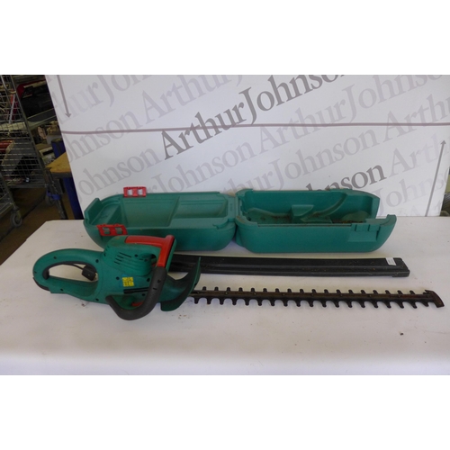 5162 - A Bosch AHS 650 X-CEL electric hedge trimmer with case