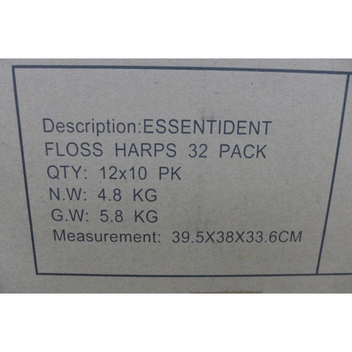 5216 - 120 packs of 32 Essentident dental floss harps  * This lot is subject to VAT