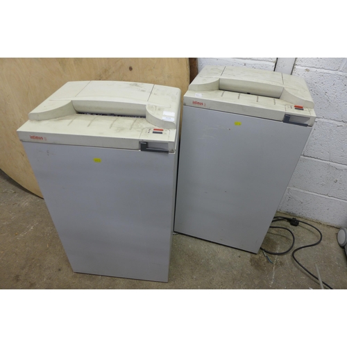 5116 - Two Intimus 502 heavy duty electrical paper shredders