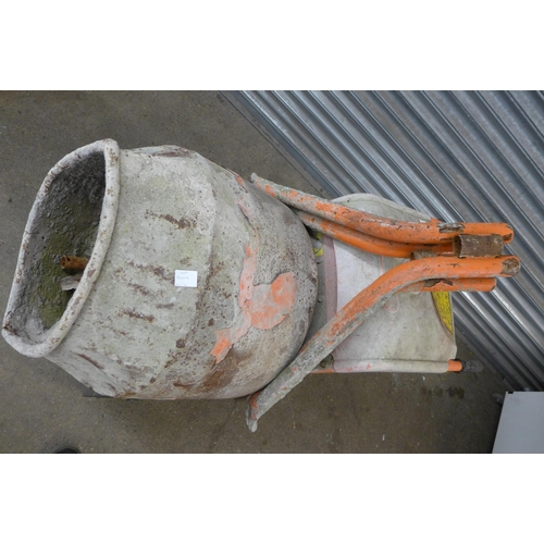 5205A - A belle minimix-150 240v electric cement mixer with stand