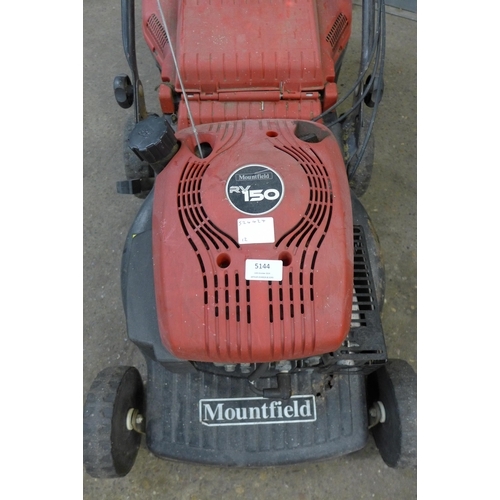 5144 - A Mountfield RV150 petrol driven lawn mower with collection box