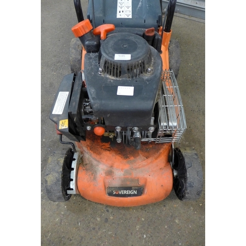 5145 - A Sovereign petrol driven lawn mower with collection box