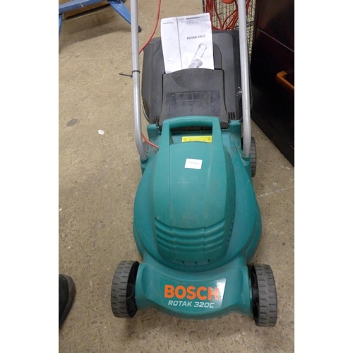 5213 - A Bosch RotaK 320c lawn mower with back box