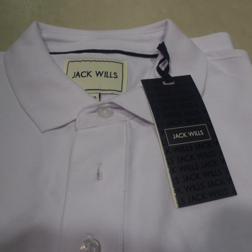 6250 - 4x Jack Wills white polo shirts (XXL) (336-73003) *This lot is subject to Vat