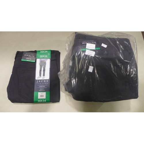 6253 - 9x Jachs straight fit 5 pocket trousers, Navy (size 38x34) (336-73003) *This lot is subject to Vat