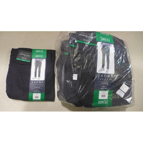 6255 - 9x Jachs straight fit 5 pocket trousers, navy (336-73003) *This lot is subject to Vat