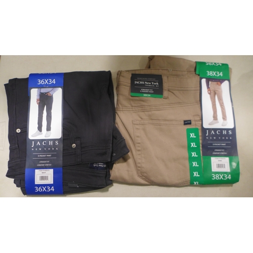 6256 - 9x Jachs trousers, various sizes and colours (336-73003) *This lot is subject to Vat