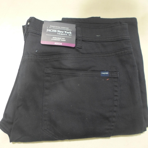 6257 - 9 x Jachs straight fit 5 pocket trousers, various colours, mainly black (size 40x34) Jachs trousers,... 