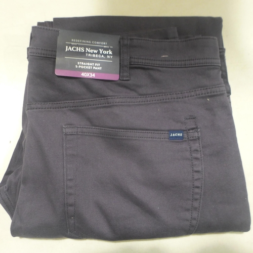 6257 - 9 x Jachs straight fit 5 pocket trousers, various colours, mainly black (size 40x34) Jachs trousers,... 