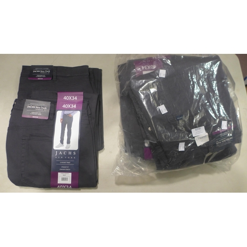 6258 - 18 x Mixed Trousers inc Jachs straight fit 5 pocket trousers in navy (size 40x34) Jachs trousers, va... 