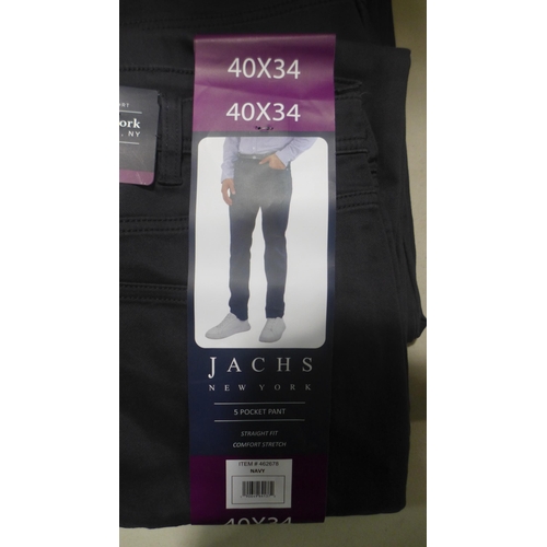 6258 - 18 x Mixed Trousers inc Jachs straight fit 5 pocket trousers in navy (size 40x34) Jachs trousers, va... 