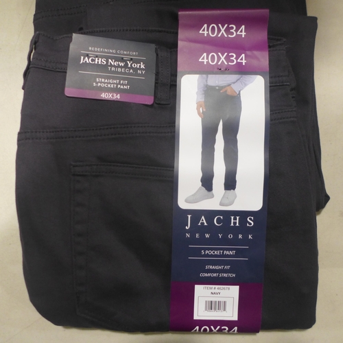 6258 - 18 x Mixed Trousers inc Jachs straight fit 5 pocket trousers in navy (size 40x34) Jachs trousers, va... 