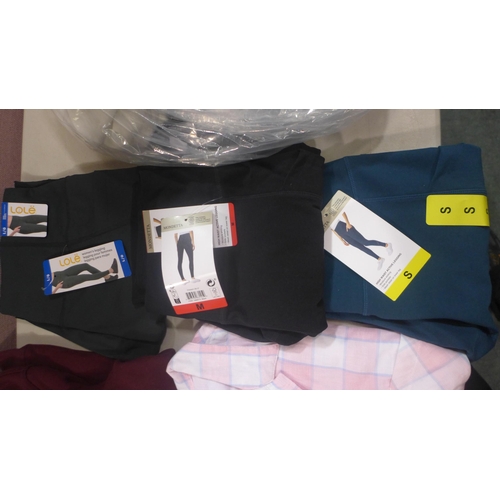 6260 - Quantity of mixed women's clothing to include leggings, hoodie, shirts, etc. various sizes (336-7300... 