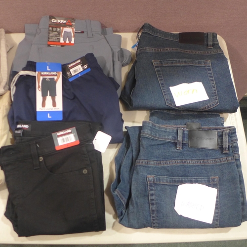 6262 - Quantity of men's jeans 2 shorts to include Champion, English Laundry, Mondetta, etc. various sizes ... 