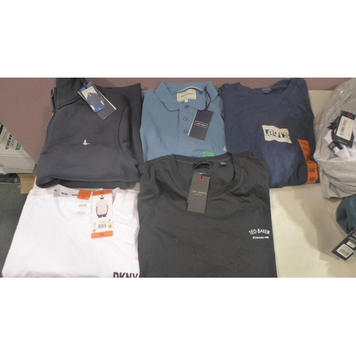 6265 - Quantity of mixed branded T-shirts & hoodies to include Ted Baker, Jack Wills, Champion, Puma, etc. ... 