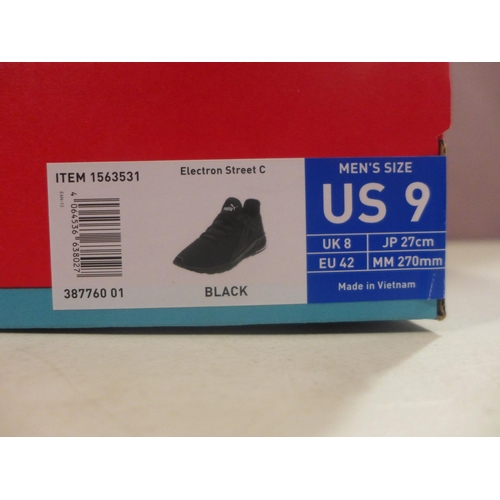 6276 - Puma Electron Street C black trainer, size UK8 (336-73003) *This lot is subject to Vat