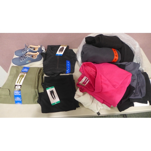 6320 - Quantity of women's clothing to include Skechers trainers, leggings, cargo pants, trousers (332-8500... 