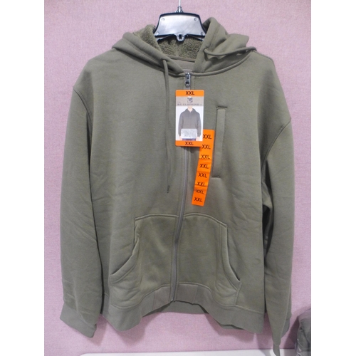 6325 - 6 x B.C. Clothing dark olive hoodies - size XXL (332-85008) *This lot is subject to Vat