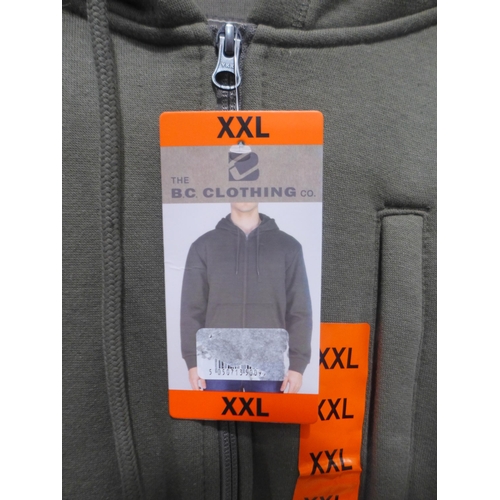 6325 - 6 x B.C. Clothing dark olive hoodies - size XXL (332-85008) *This lot is subject to Vat