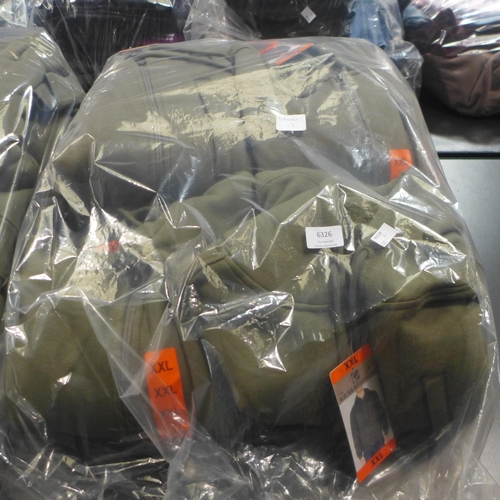 6326 - 6 x B.C. Clothing dark olive hoodies - size XXL (332-85008) *This lot is subject to Vat