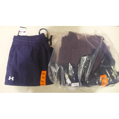 6332 - 3 x Under Armour men's joggers in blue, size XXL (332-85005) *This lot is subject to Vat