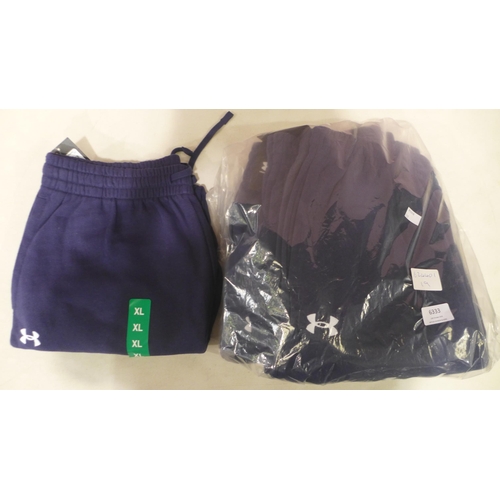 6334 - 4 x Under Armour men's joggers in blue, size XL (332-85005) *This lot is subject to Vat