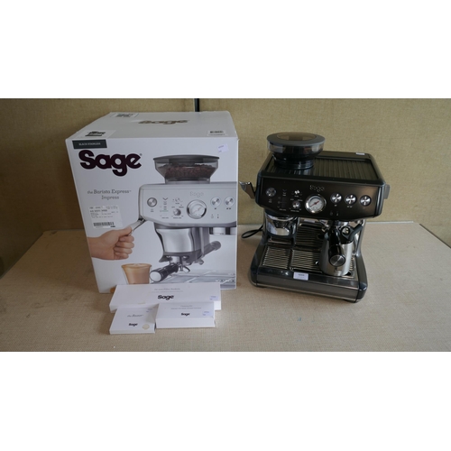 6004 - Sage Barista Impress Bean To Cup Coffee Machine with box (model no: Ses876Bst4Guk1) Original RRP £53... 