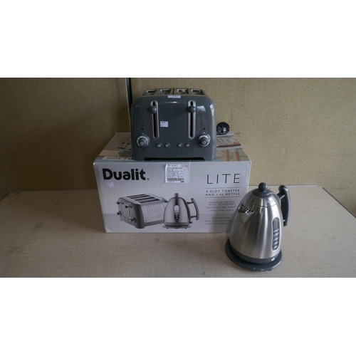 6005 - Dualit Lite Grey Kettle & Toaster with box, Original RRP £99.99 + Vat (337-223) *This lot is subject... 