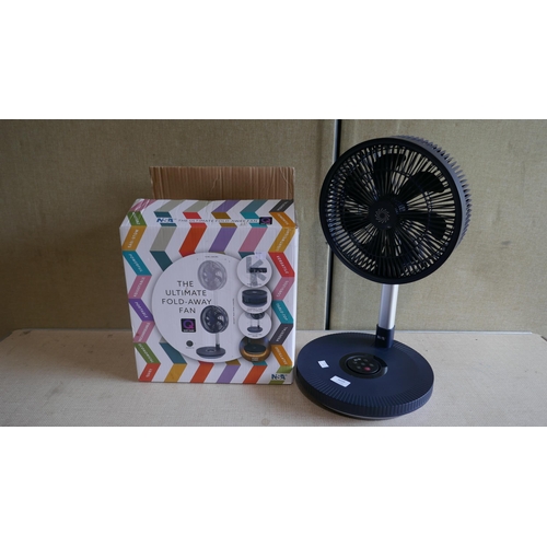 6029 - Nsa Folding Stand Fan with remote and box (337-53) *This lot is subject to Vat