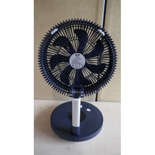 6029 - Nsa Folding Stand Fan with remote and box (337-53) *This lot is subject to Vat