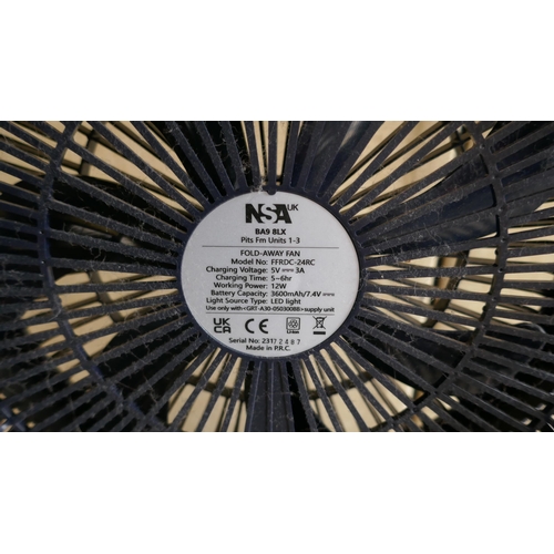 6032 - Nsa Folding Stand Fan     (337-306) *This lot is subject to Vat